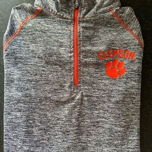 Women’s Clemson Gray Quarter-Zip Top